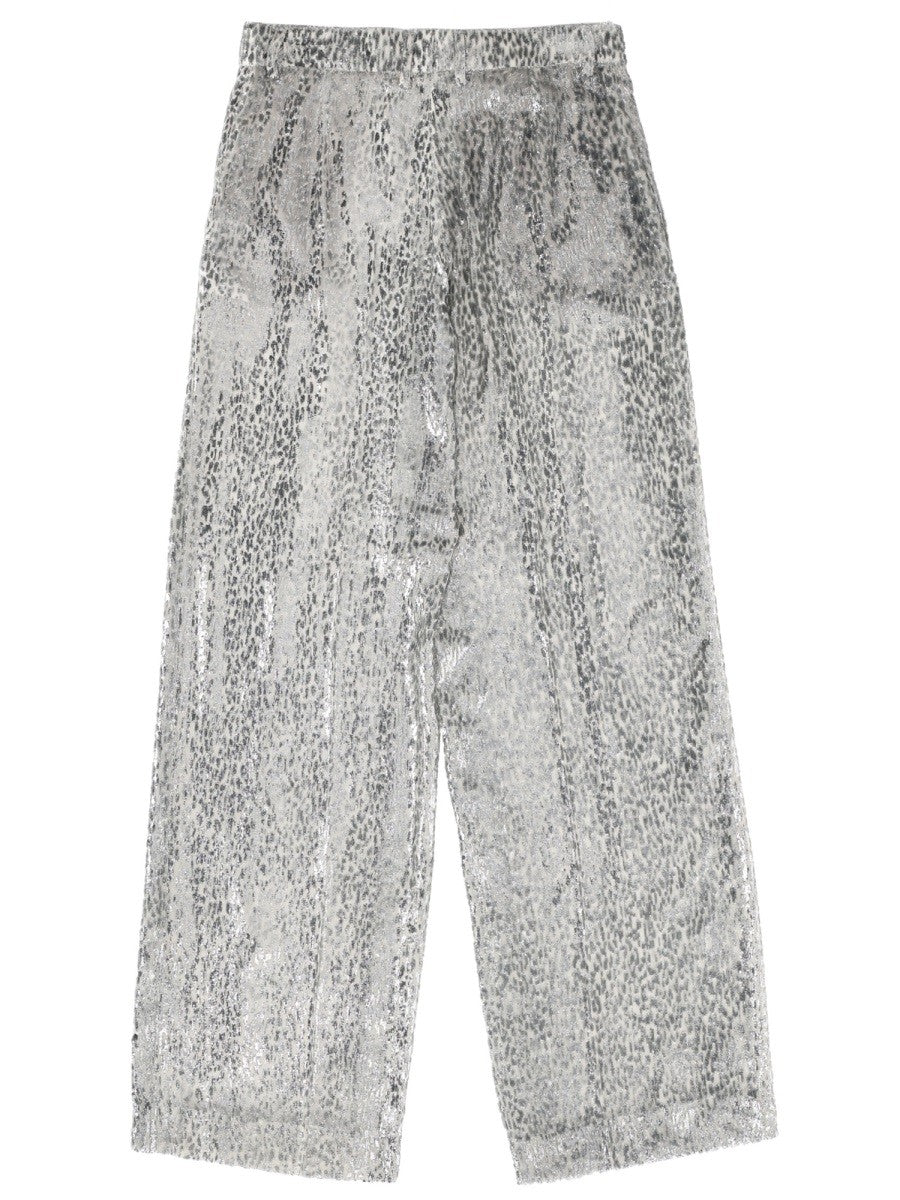 Stella McCartney Women's Pants in Fil Coupé Silver