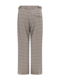 Drôle de Monsieur Men's Pants Large À Carreaux Beige
