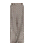 Drôle de Monsieur Men's Pants Large À Carreaux Beige