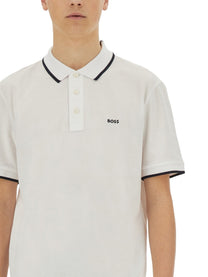 Boss Men's Cotton Polo White