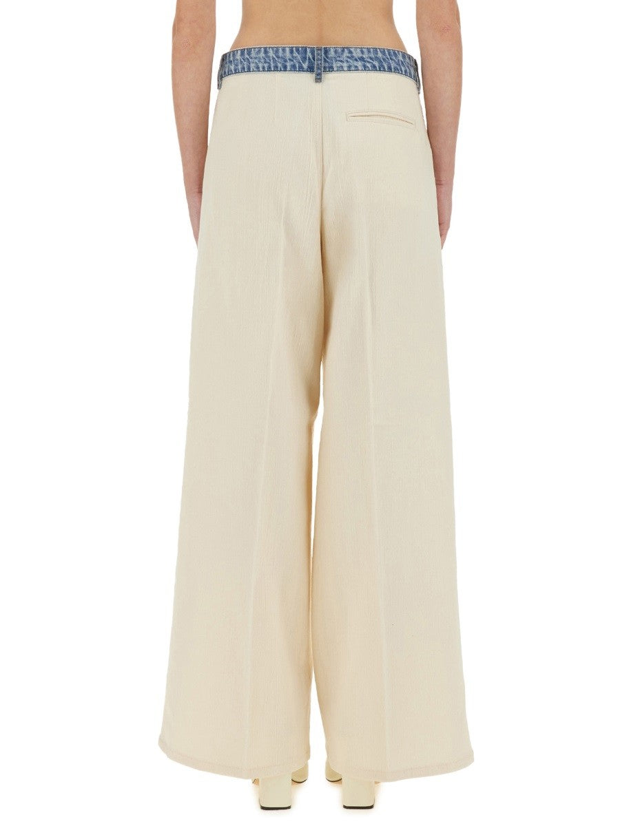 Moschino Jeans Women's Pants Urban White, view 3