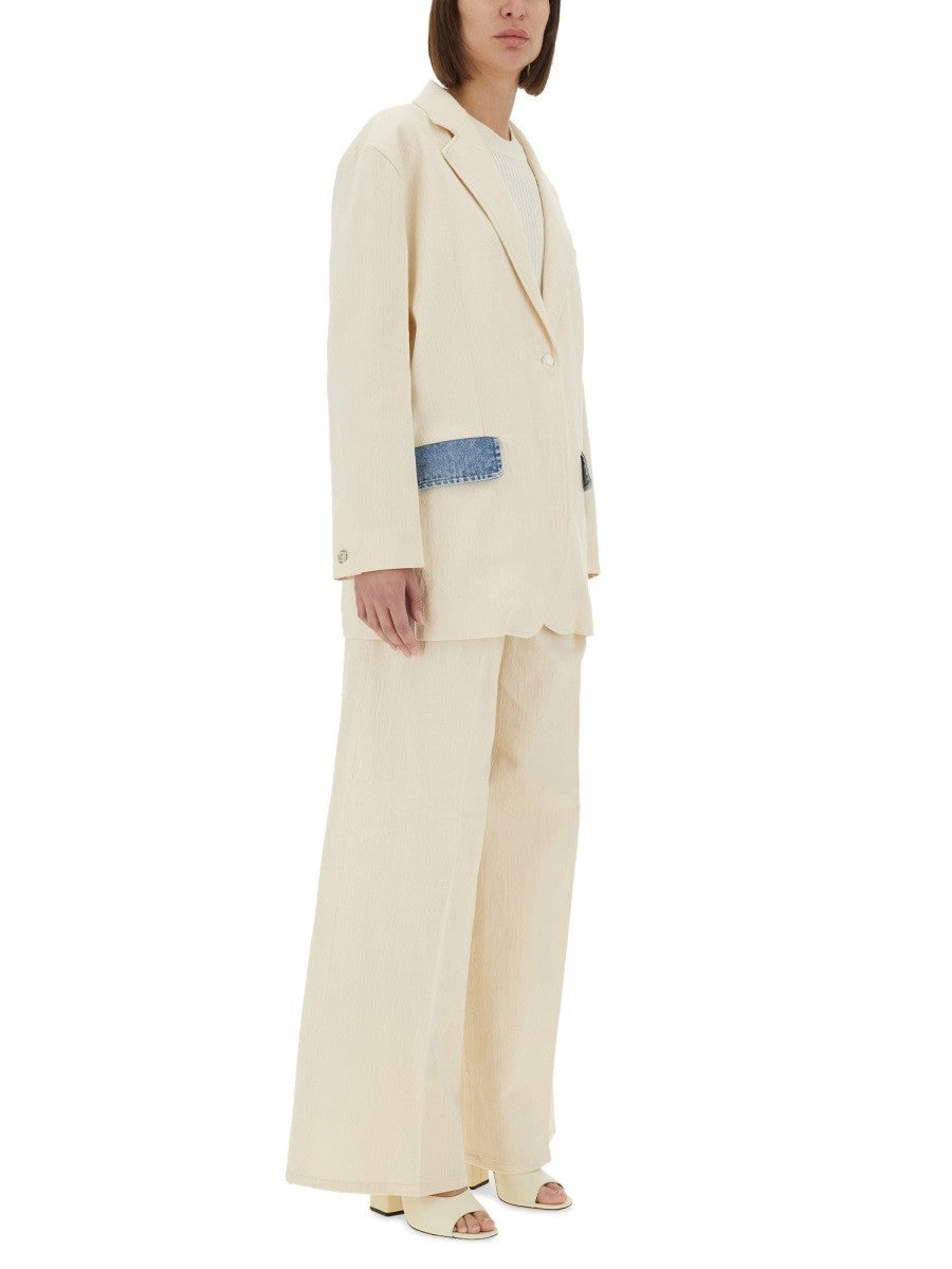Moschino Jeans Women's Pants Urban White
