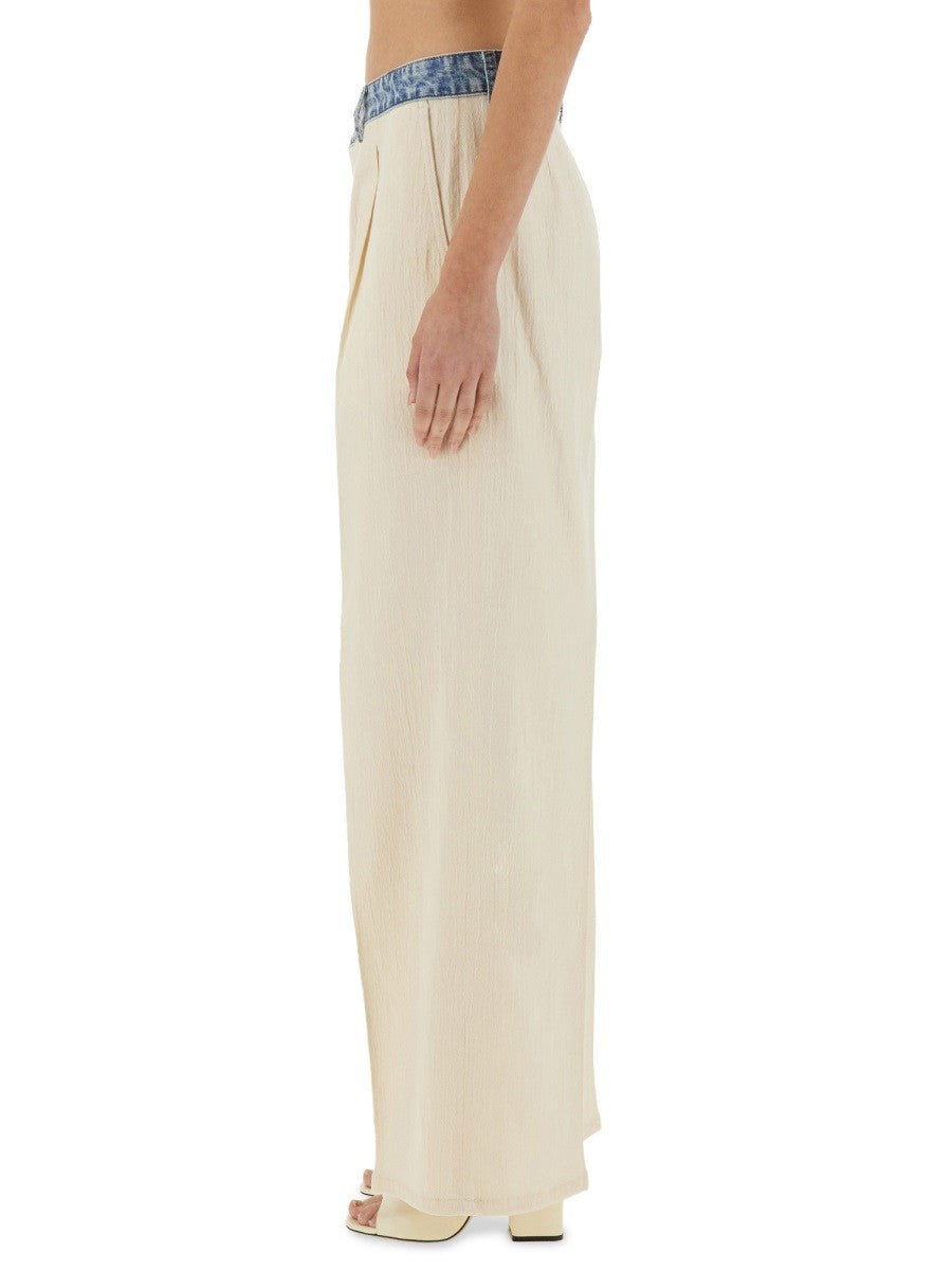 Moschino Jeans Women's Pants Urban White, view 4