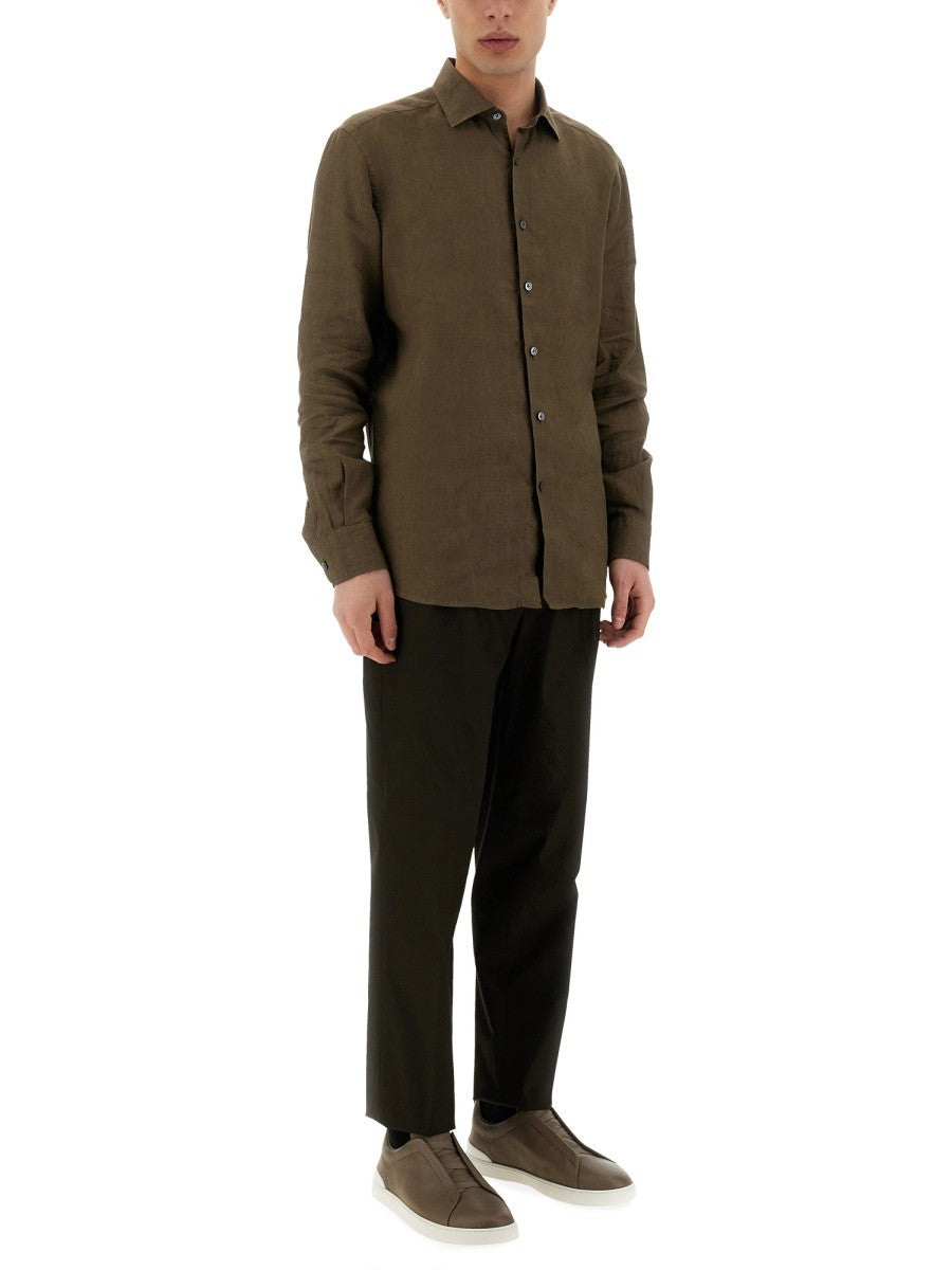 Zegna Men's Pants Brown