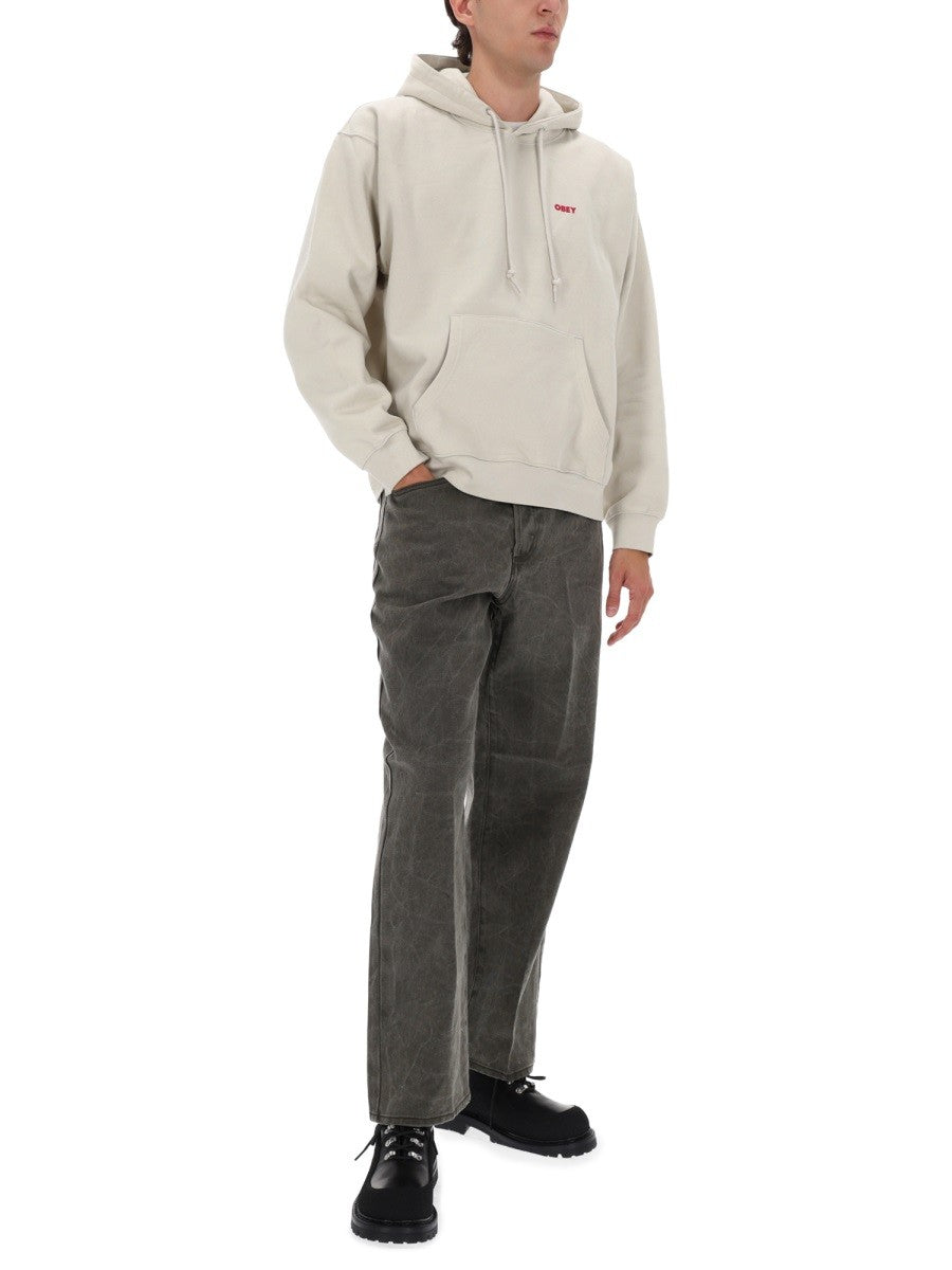 Obey Men's Pants Wrinkle Grey Obey