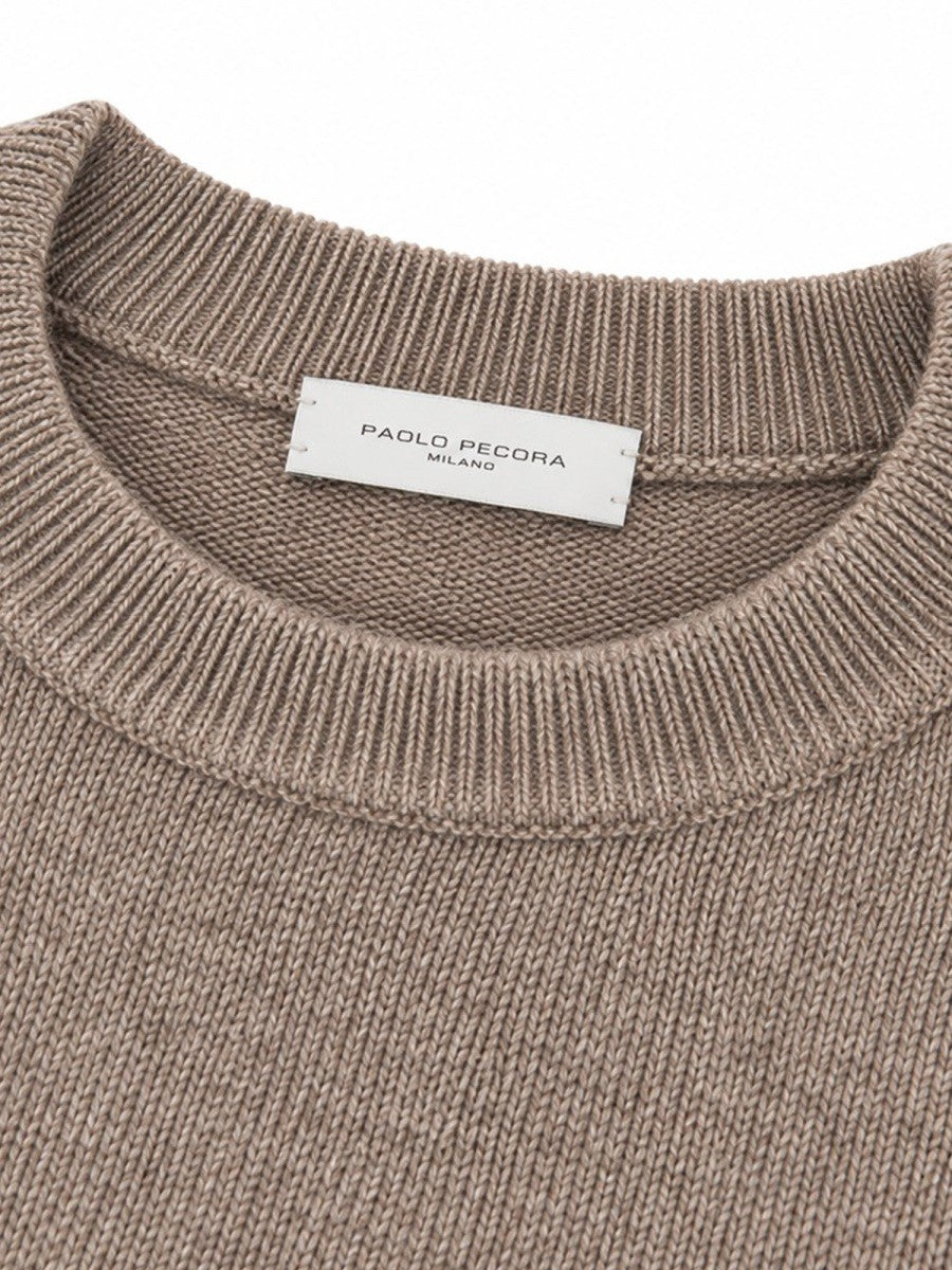 Paolo Pecora Milano Men's Wool Sweater Beige, view 3