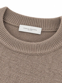 Paolo Pecora Milano Men's Wool Sweater Beige, view 3