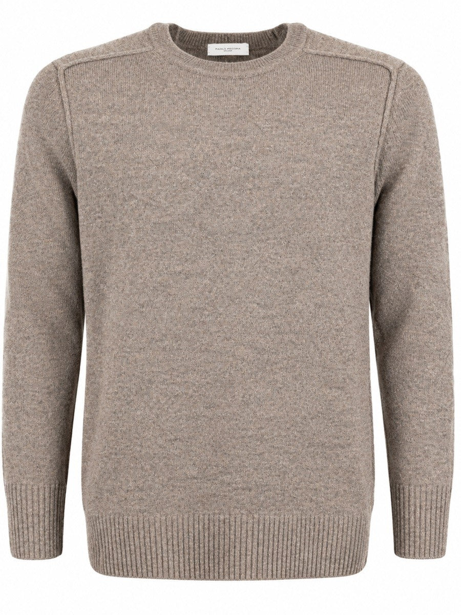 Paolo Pecora Milano Men's Wool Sweater Beige