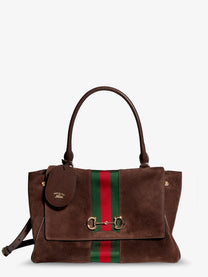 Gucci Women's Paparazzo Suede Handbag Brown