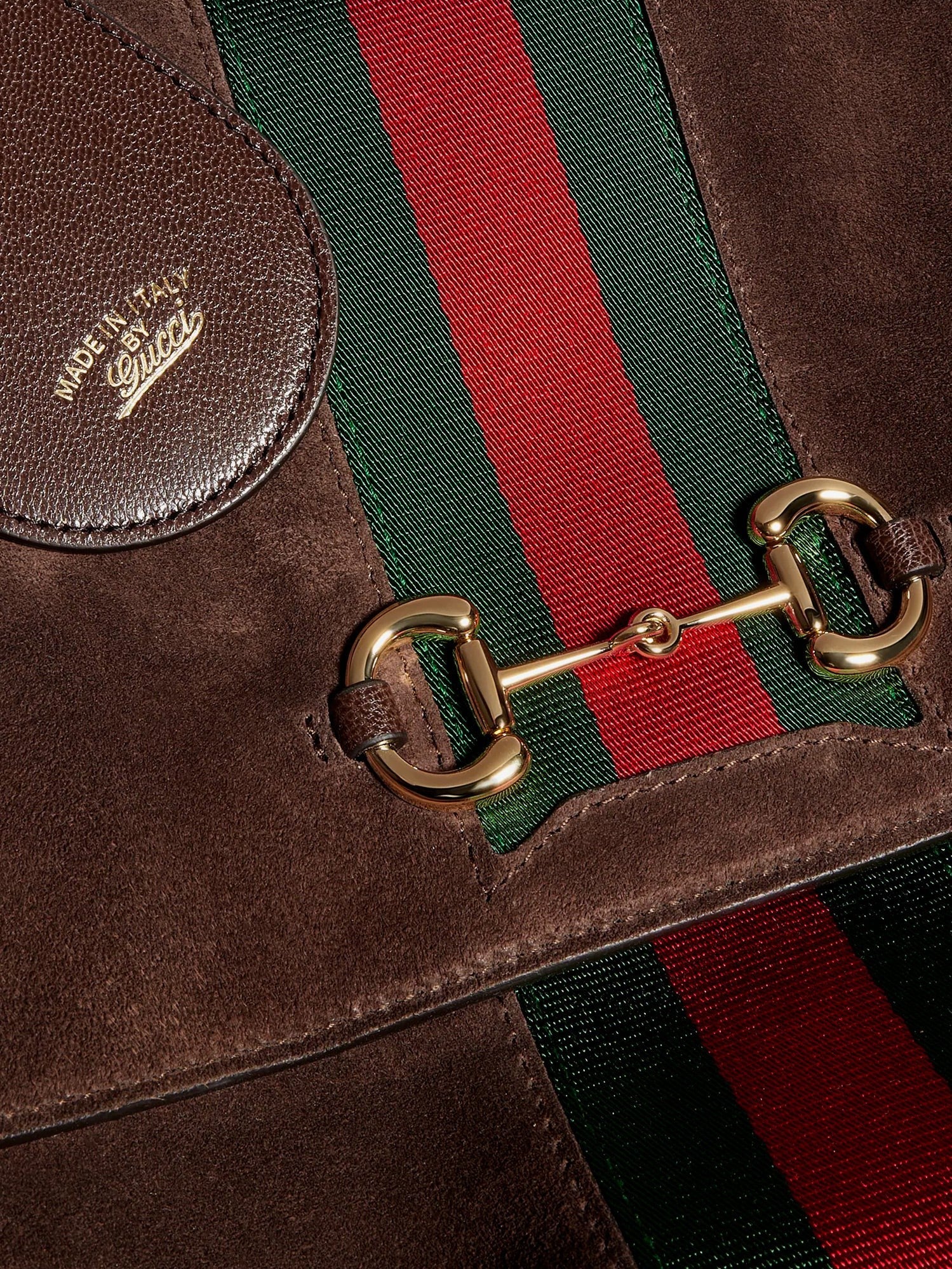 Gucci Women's Paparazzo Suede Handbag Brown