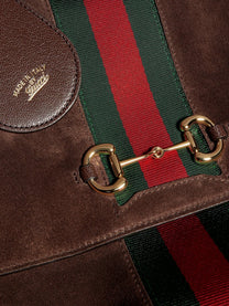 Gucci Women's Paparazzo Suede Handbag Brown