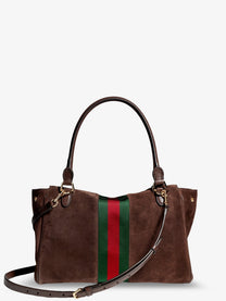Gucci Women's Paparazzo Suede Handbag Brown