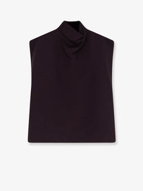 ALAÏA Women's Paper and Viscose Top Purple