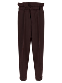 Saint Laurent Paper Bag Pants Purple