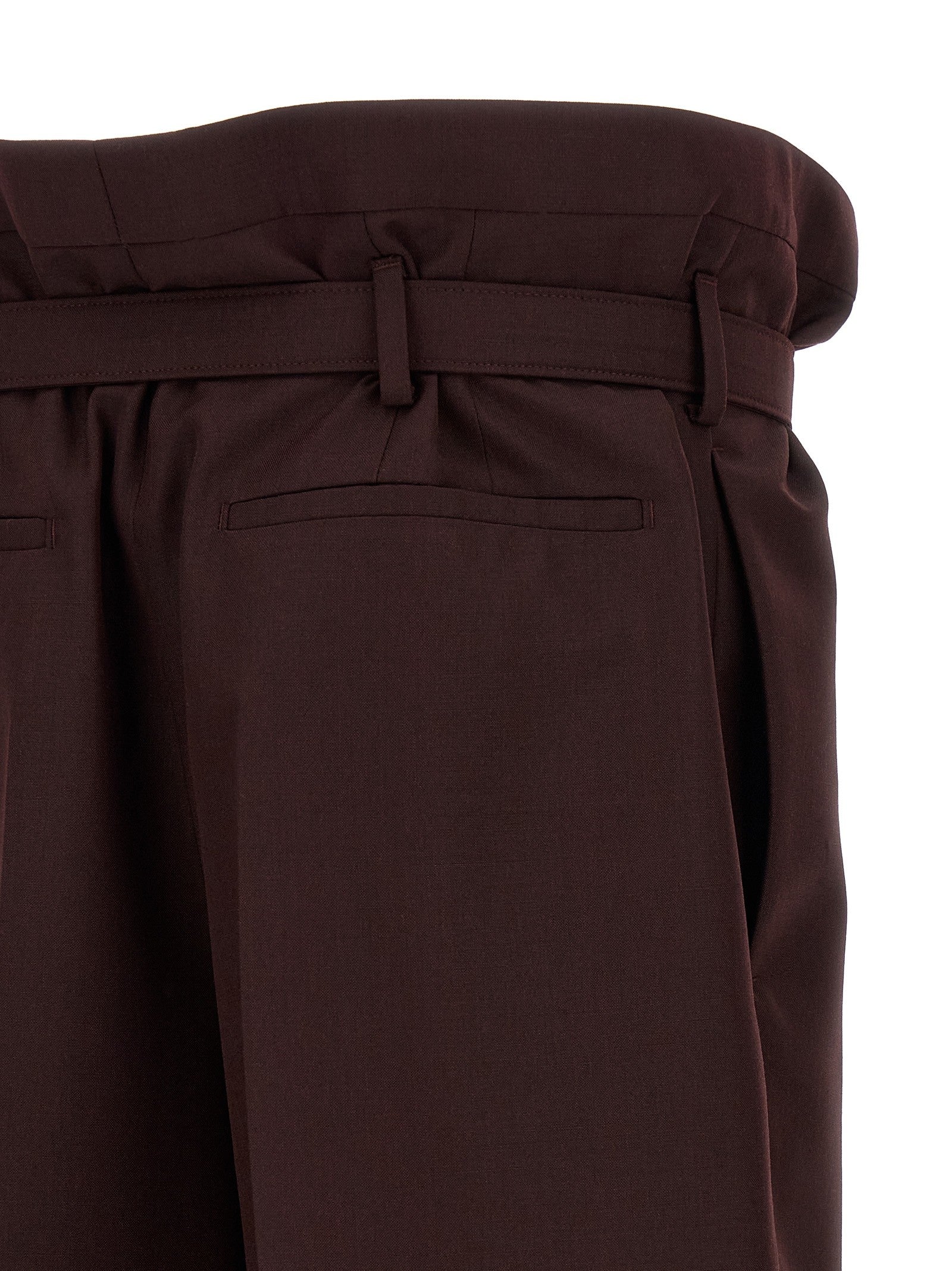 Saint Laurent Paper Bag Pants Purple