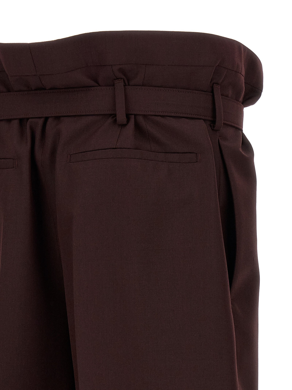 Saint Laurent Paper Bag Pants Purple, view 4