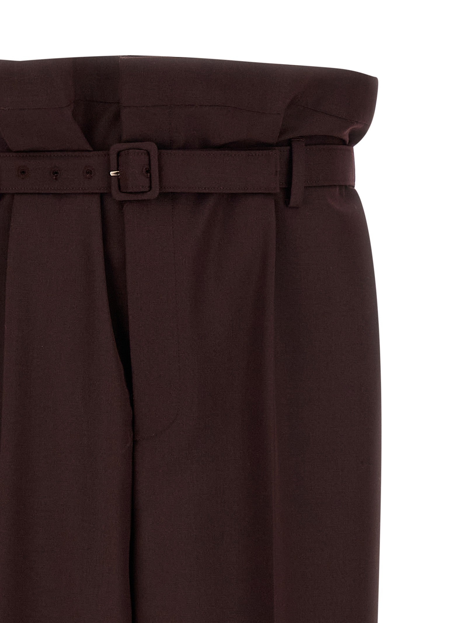 Saint Laurent Paper Bag Pants Purple
