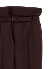 Saint Laurent Paper Bag Pants Purple