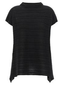 Pleats Please Issey Miyake Paper Bounce Blouse Black