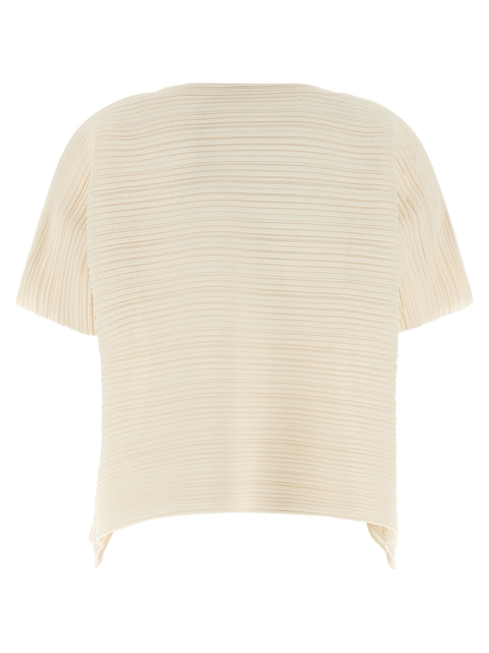 Pleats Please Issey Miyake Paper Bounce Blouse White