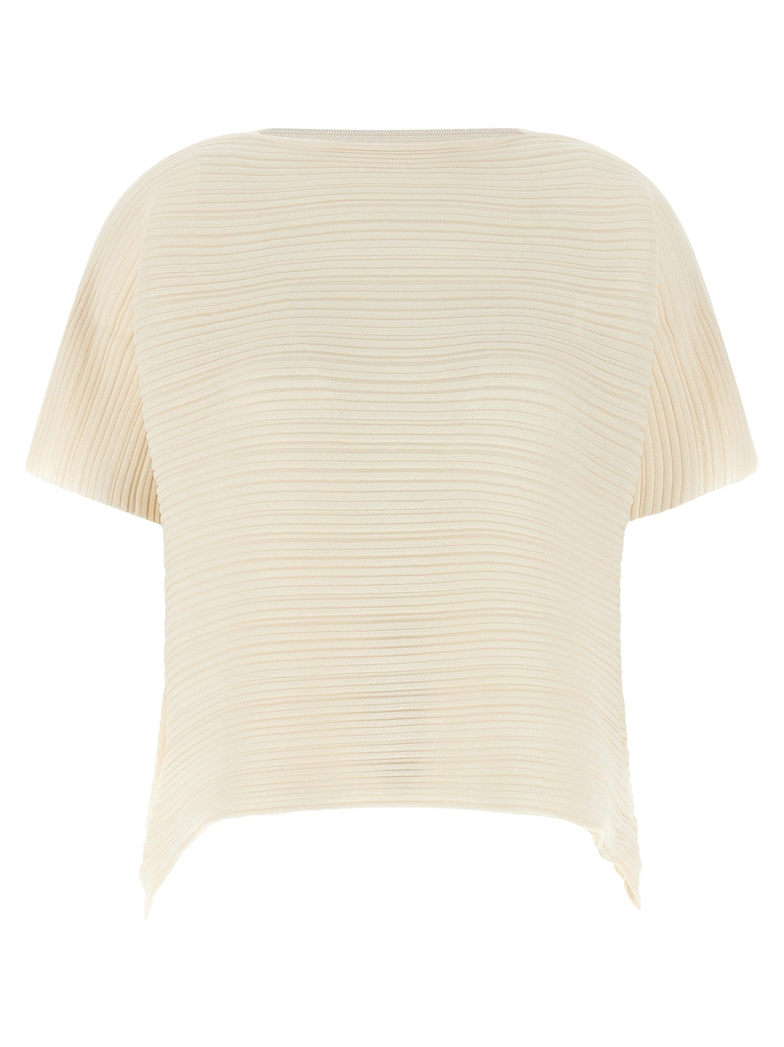 Pleats Please Issey Miyake Paper Bounce Blouse White