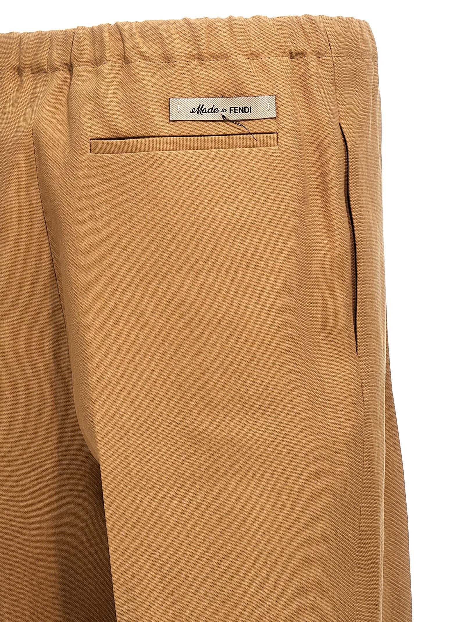 Fendi Paper Canvas Pants Beige