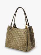 Bottega Veneta Women's Parachute Large Suede Shoulder Bag Green, view 3