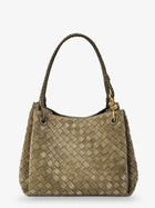 Bottega Veneta Women's Parachute Large Suede Shoulder Bag Green