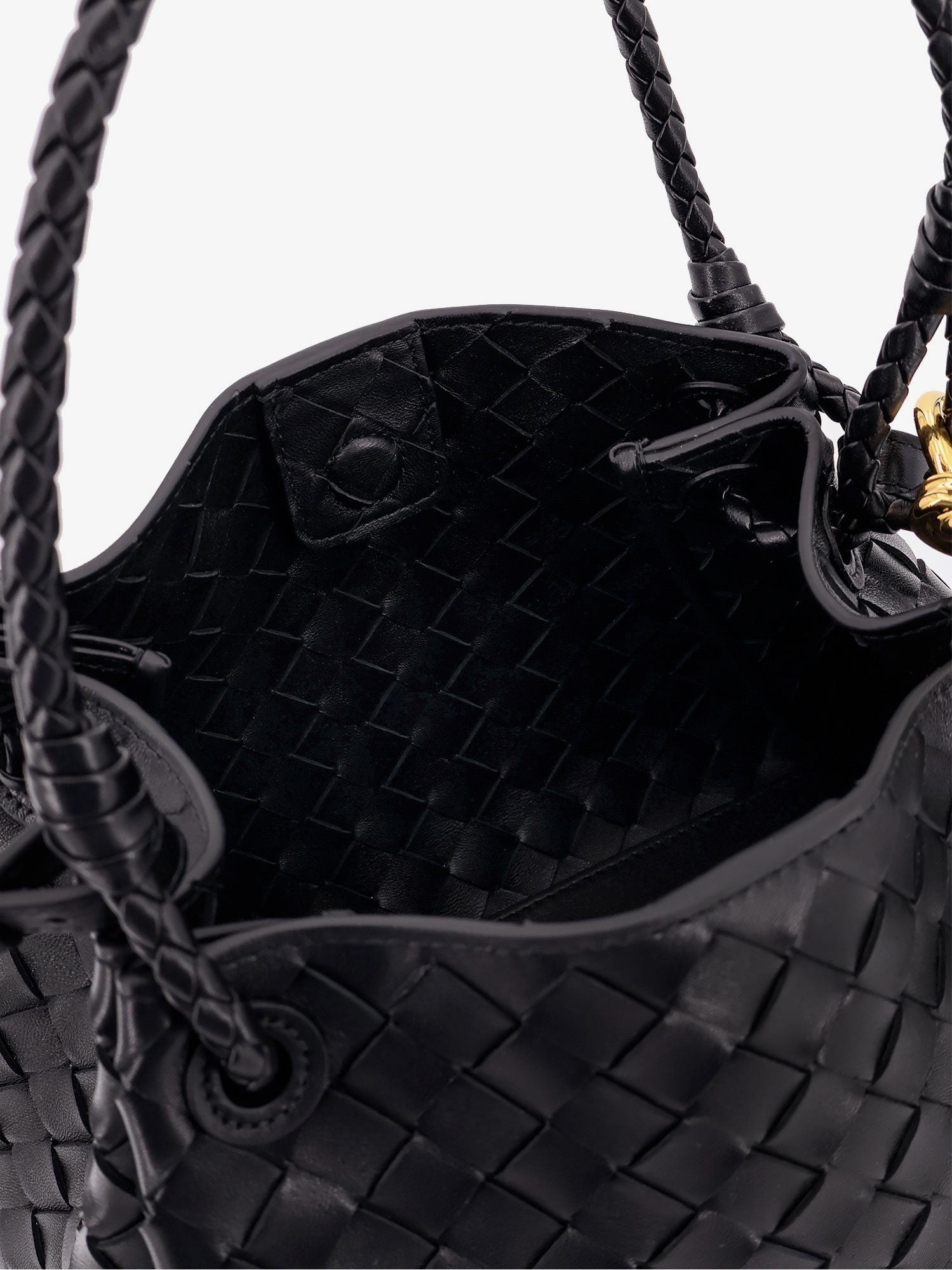 Bottega Veneta Women's Parachute Leather Shoulder Bag Black