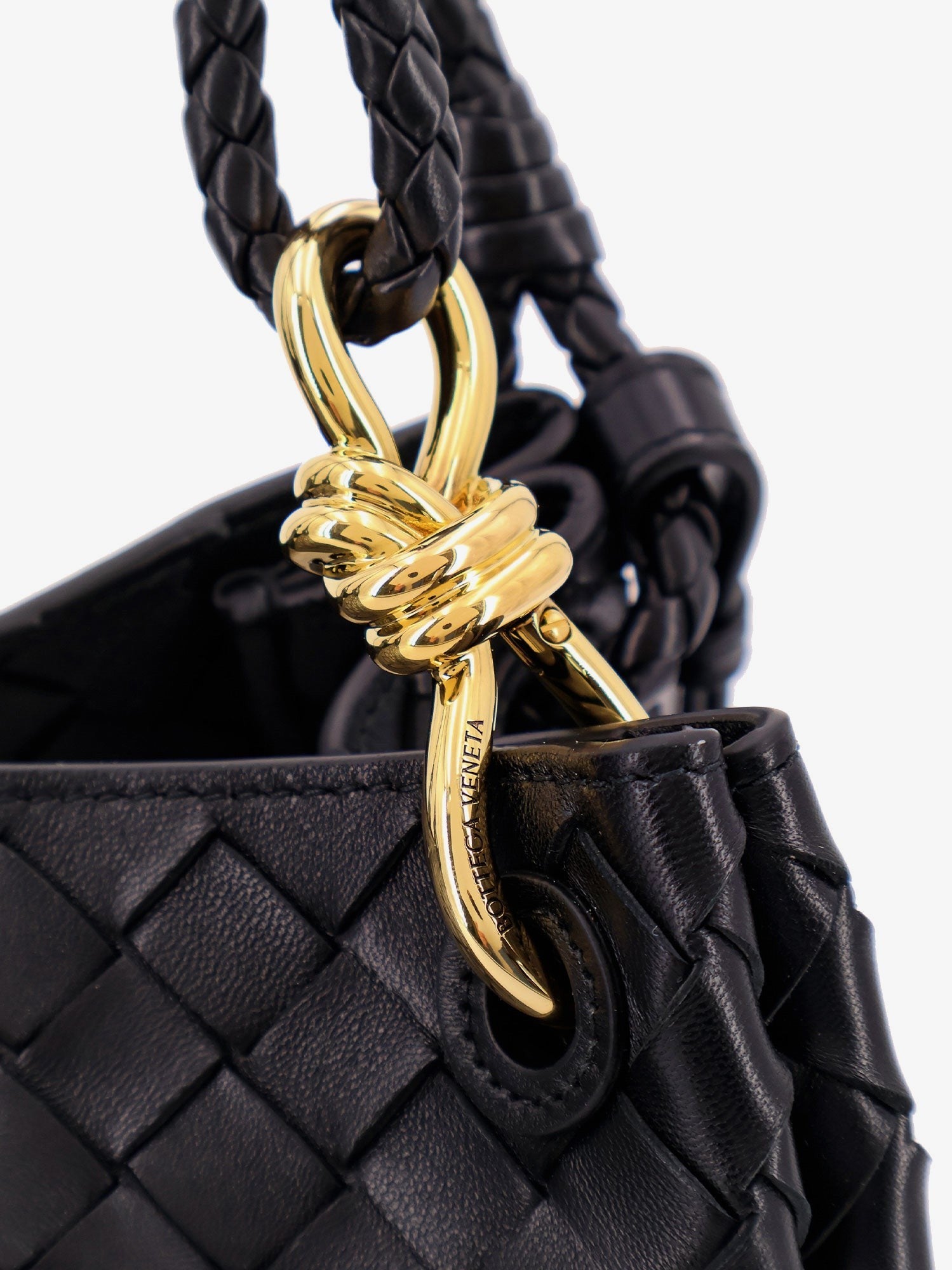 Bottega Veneta Women's Parachute Leather Shoulder Bag Black