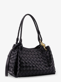 Bottega Veneta Women's Parachute Leather Shoulder Bag Black