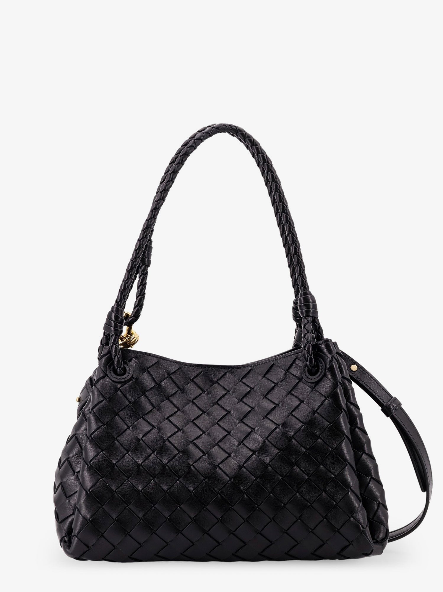 Bottega Veneta Women's Parachute Leather Shoulder Bag Black