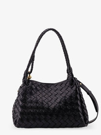 Bottega Veneta Women's Parachute Leather Shoulder Bag Black