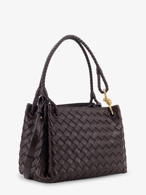 Bottega Veneta Women's Parachute Leather Shoulder Bag Brown