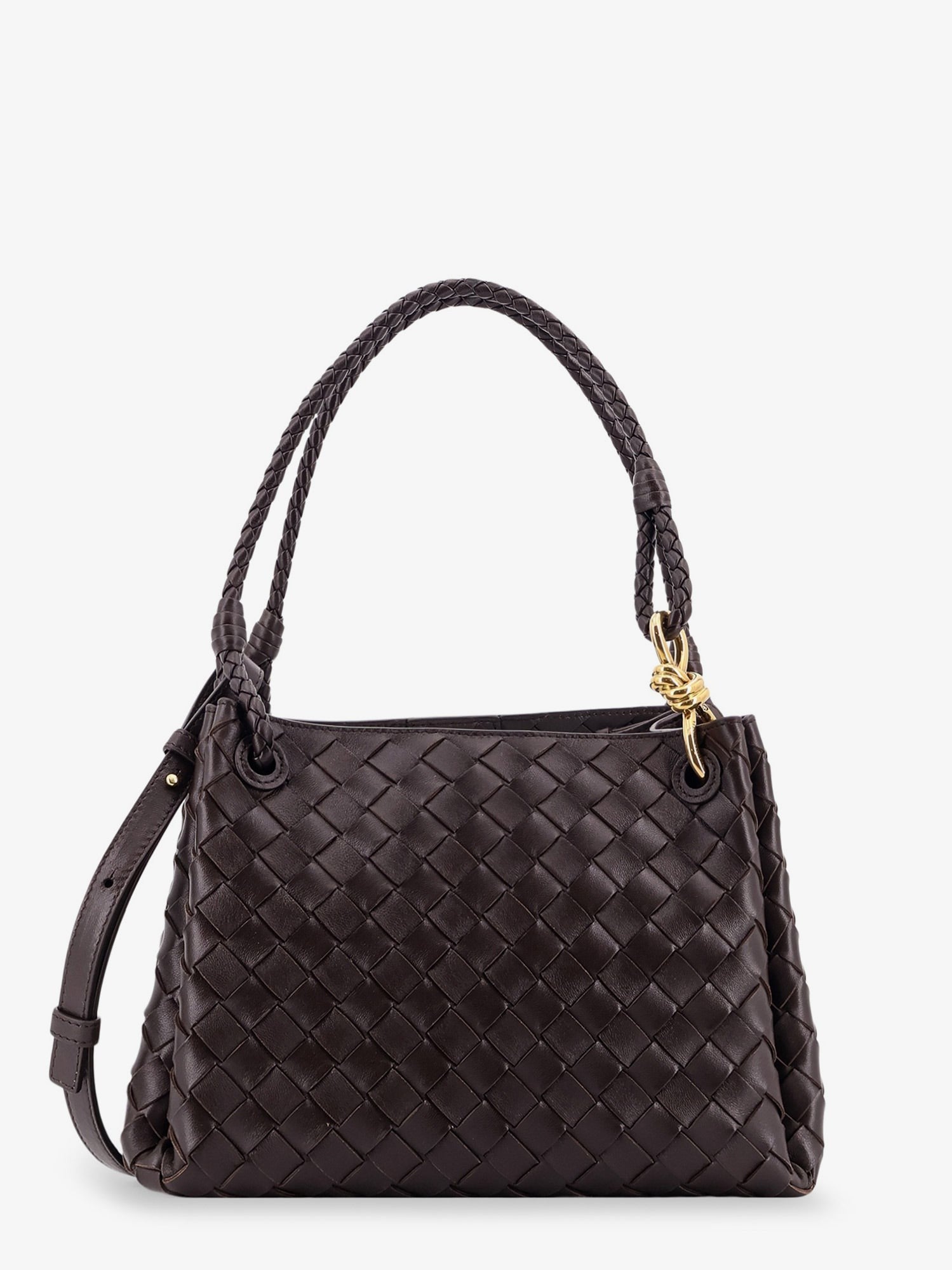 Bottega Veneta Women's Parachute Leather Shoulder Bag Brown