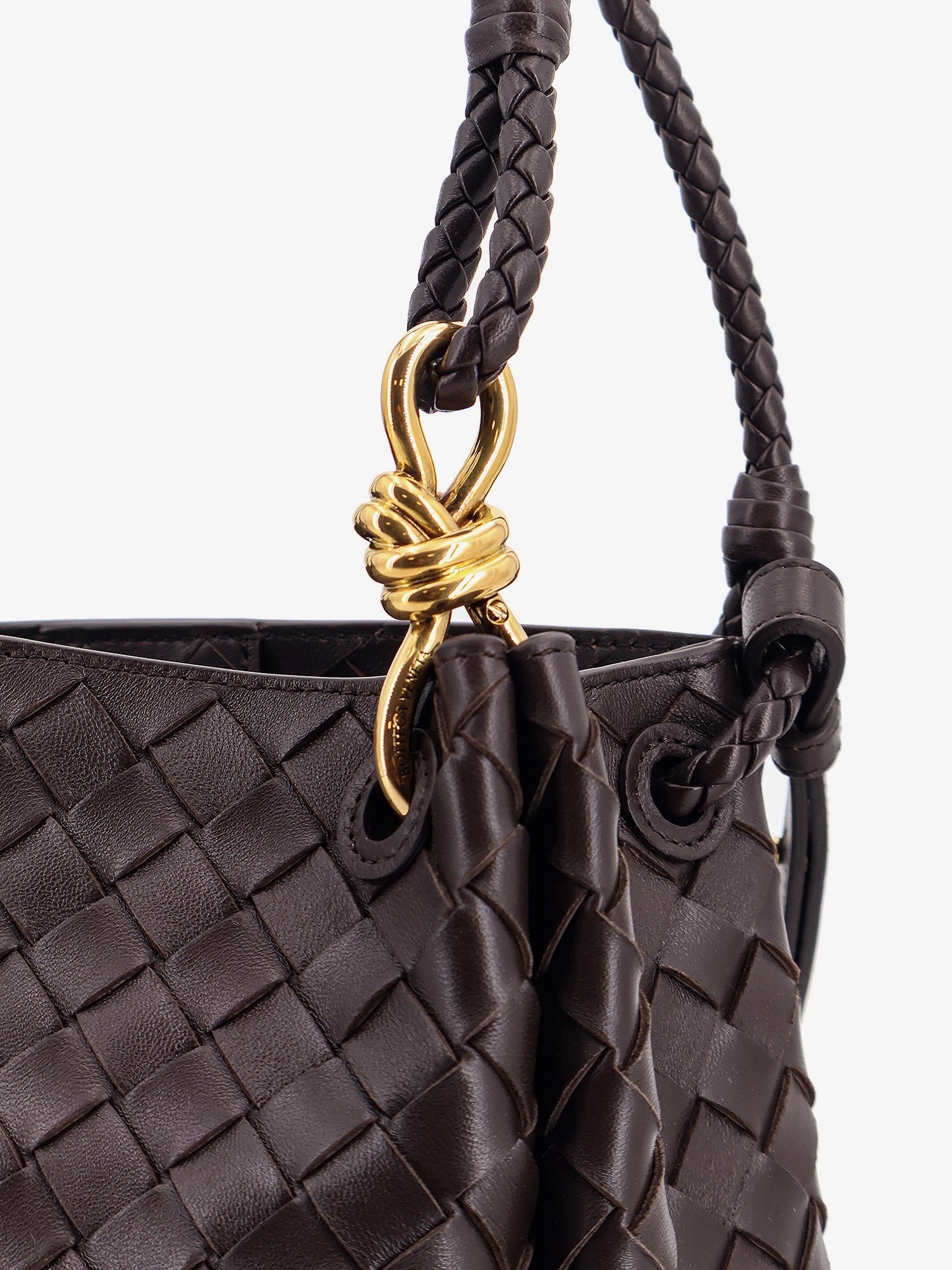 Bottega Veneta Women's Parachute Leather Shoulder Bag Brown