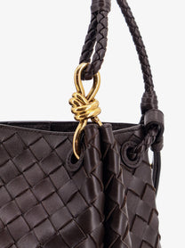 Bottega Veneta Women's Parachute Leather Shoulder Bag Brown