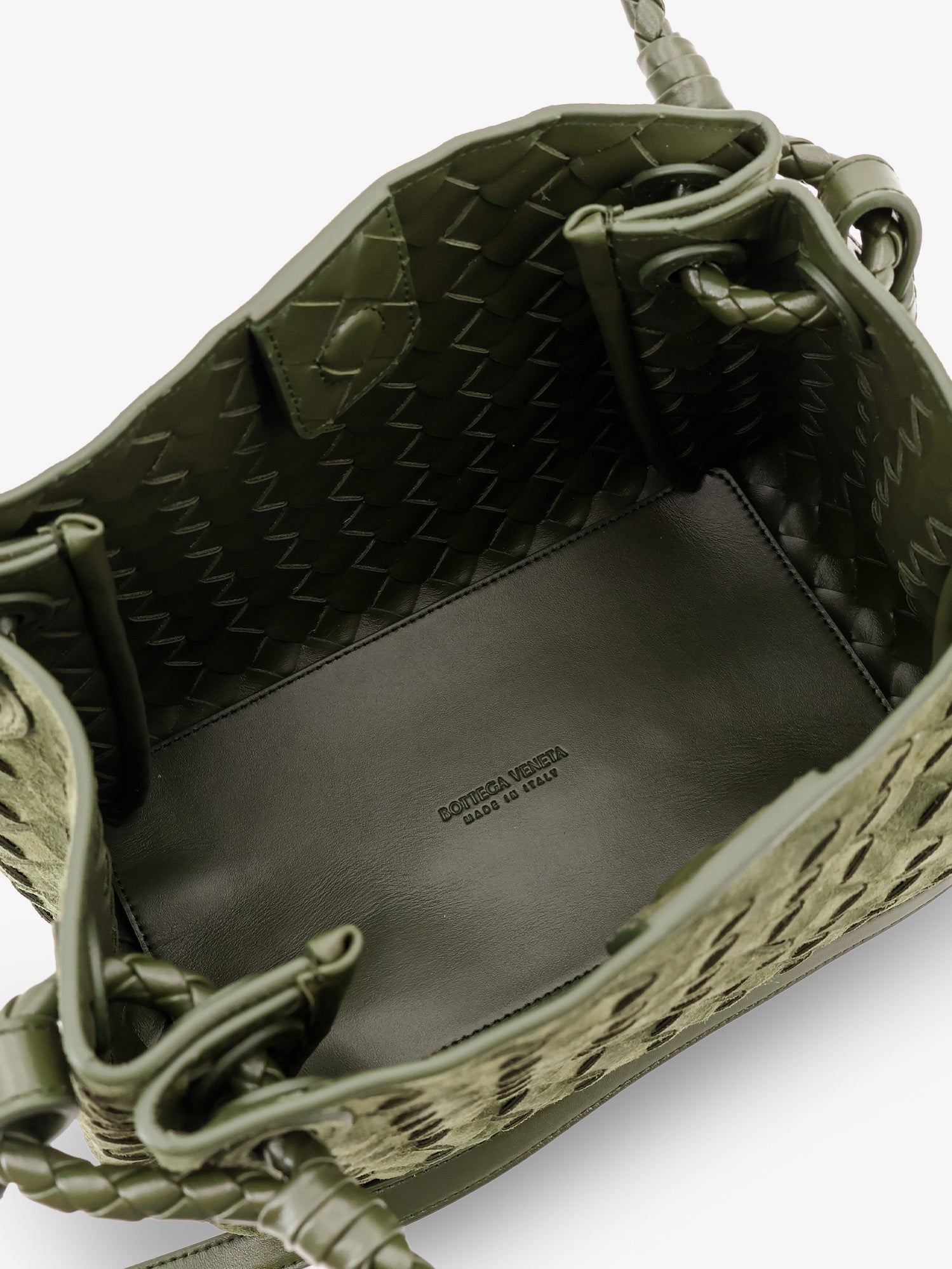 Bottega Veneta Women's Parachute Suede Shoulder Bag Green