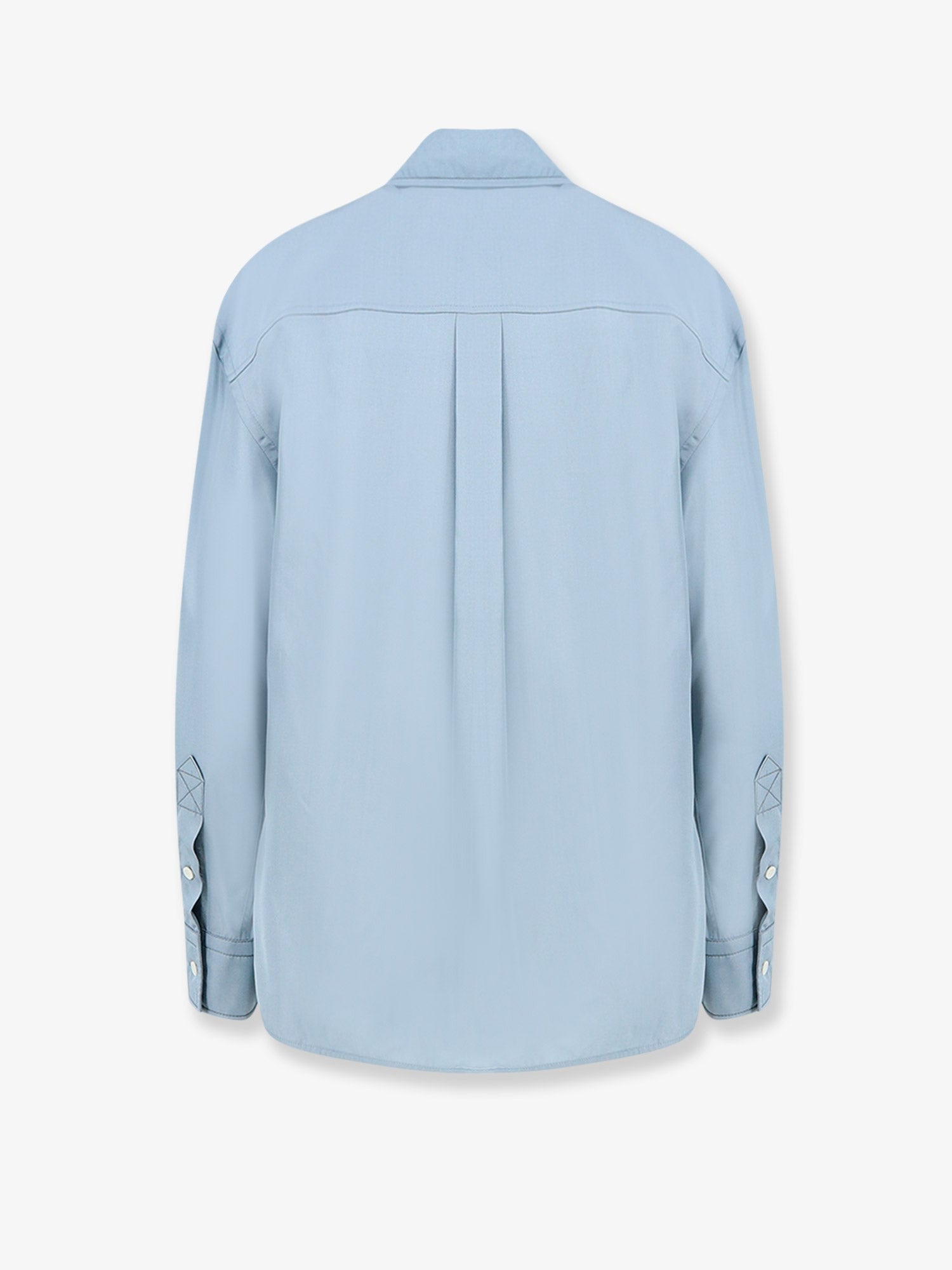 Bottega Veneta Women's Parachute Viscose and Silk Blend Shirt Blue