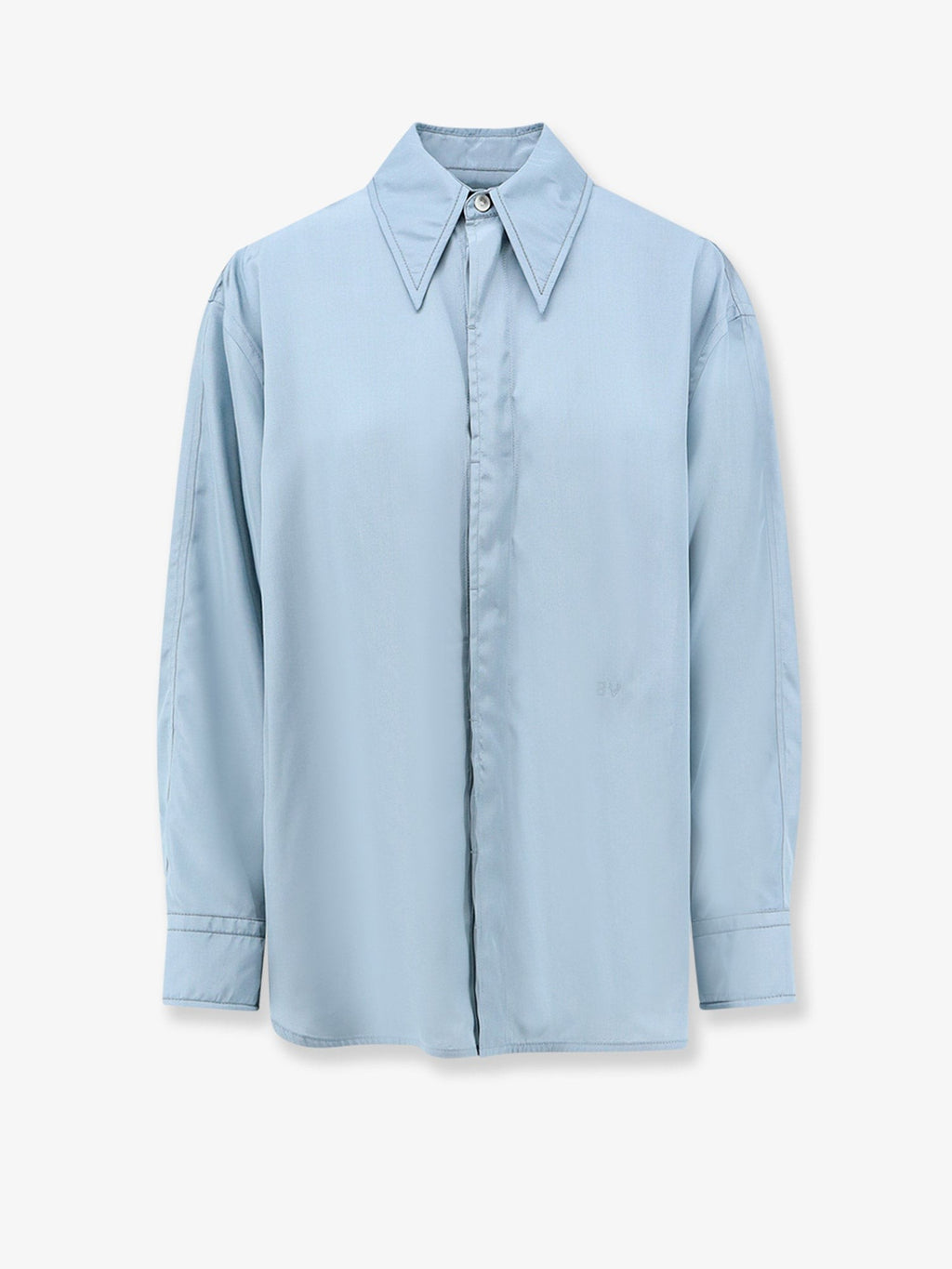 Bottega Veneta Women's Parachute Viscose and Silk Blend Shirt Blue