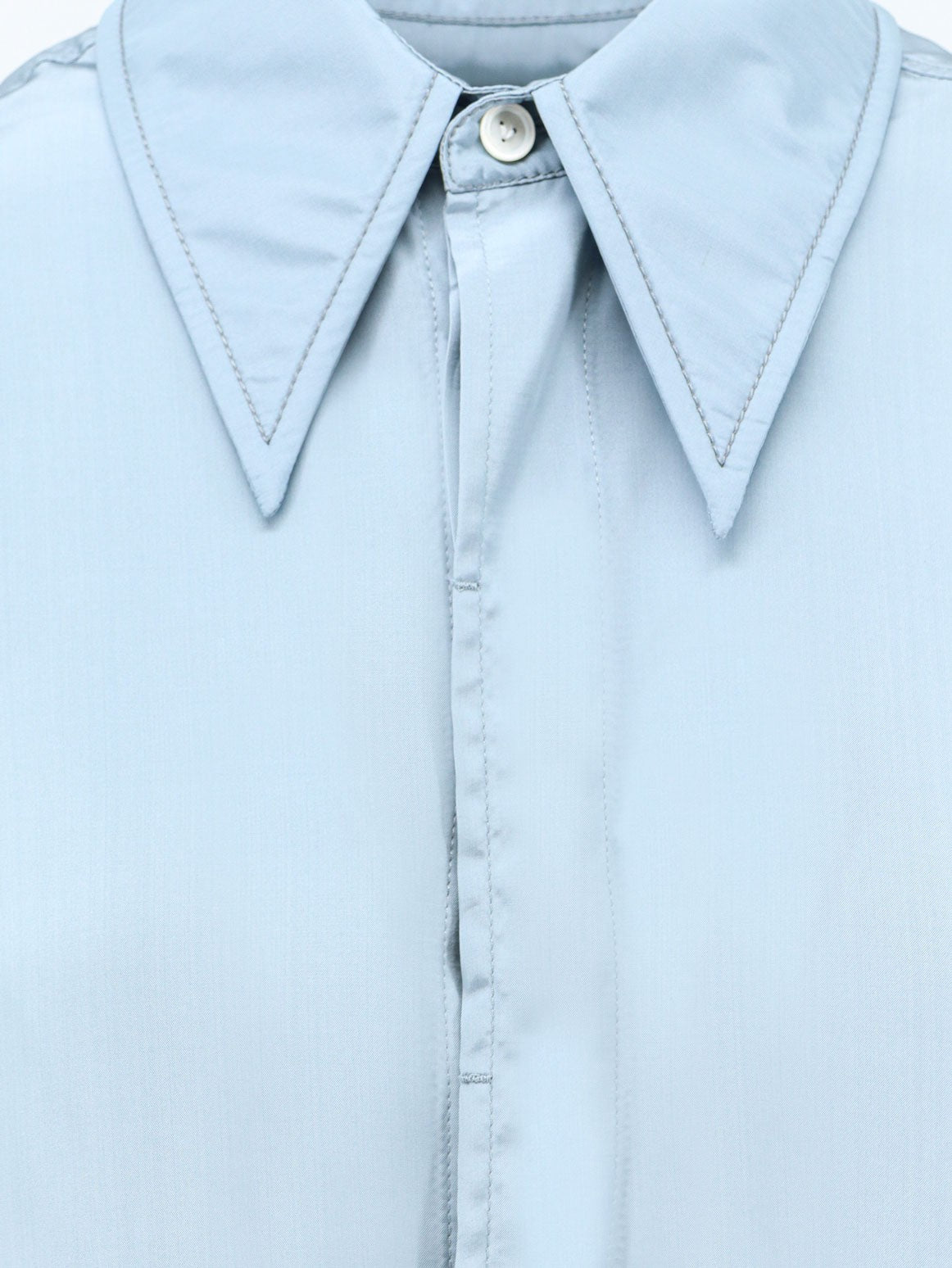 Bottega Veneta Women's Parachute Viscose and Silk Blend Shirt Blue