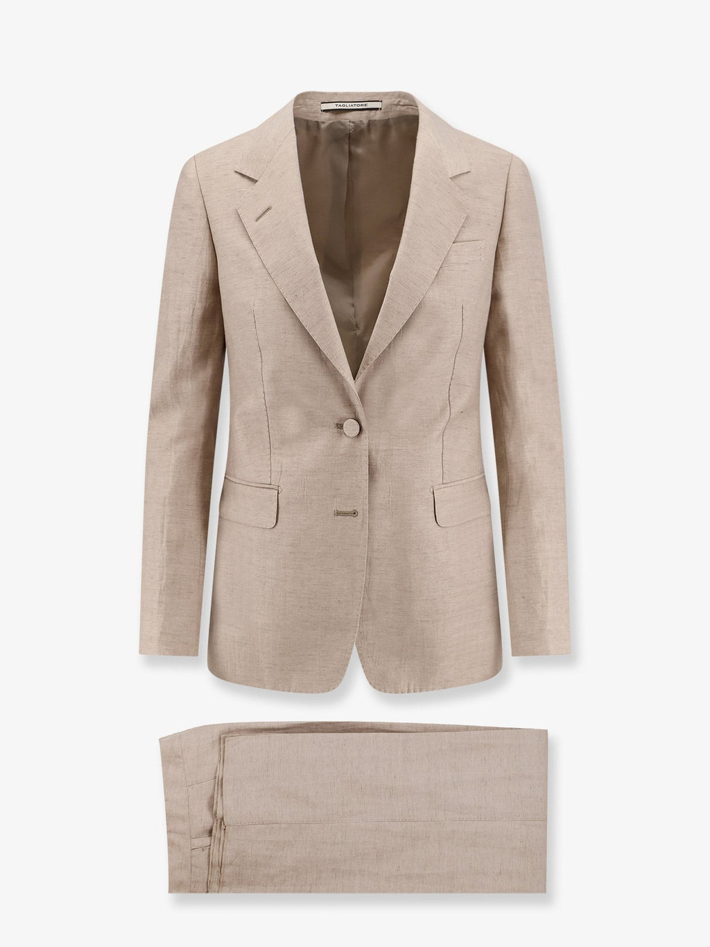 Tagliatore Women's Parigi Linen and Cotton Suit Gold