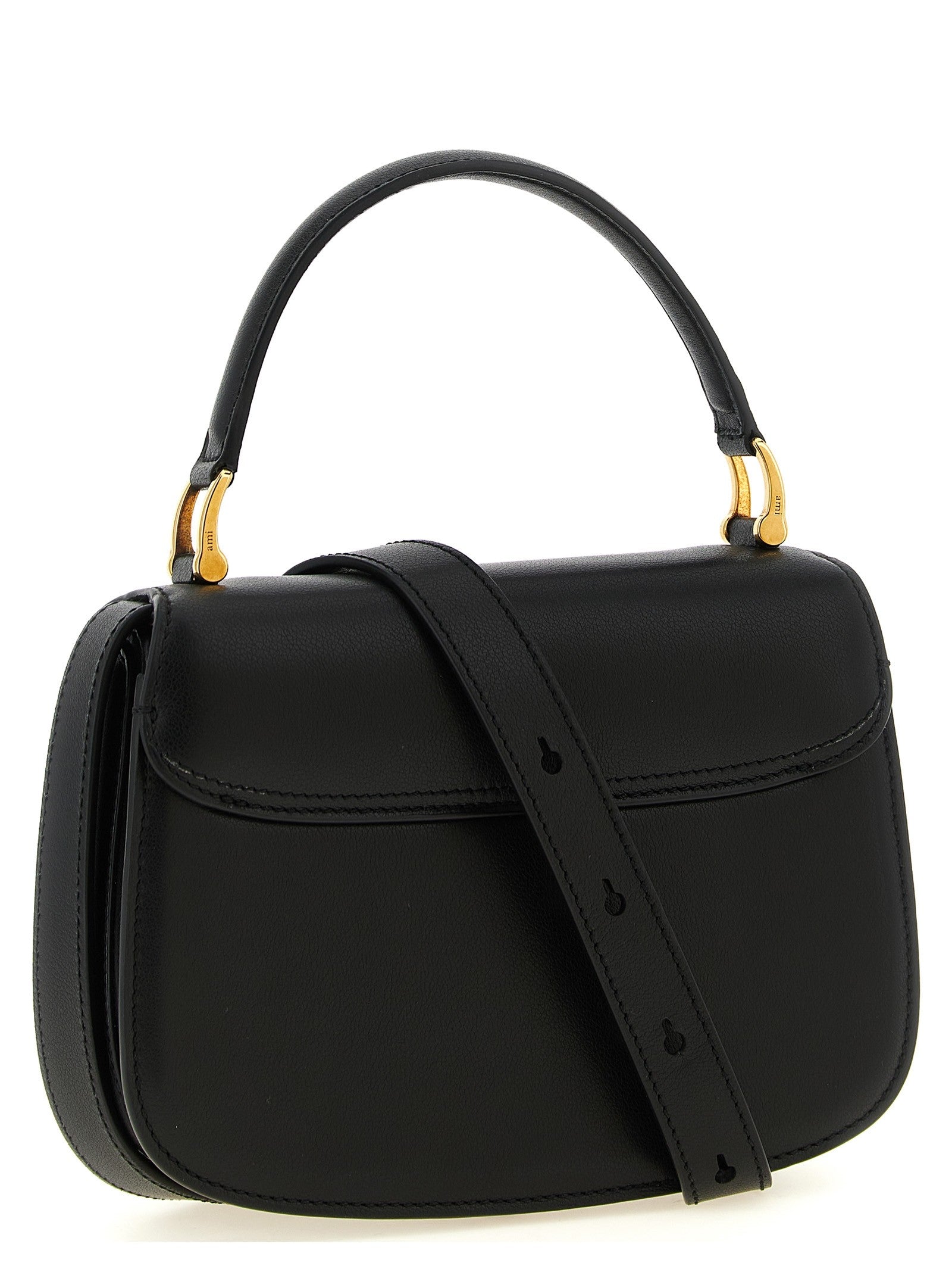 Ami Paris Paris Paris Handbag Black