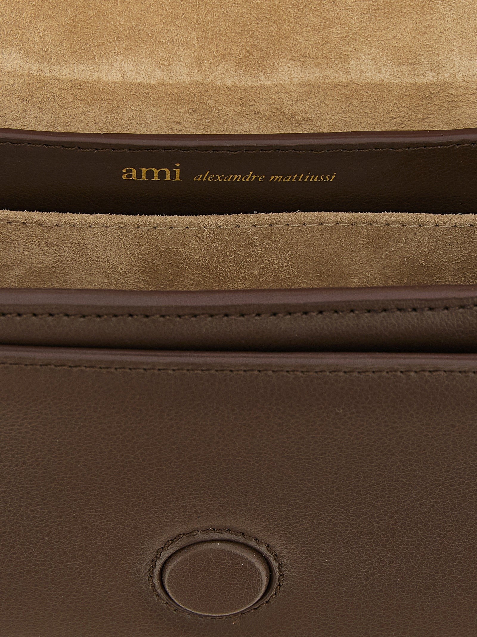 Ami Paris Paris Paris Shoulder Bag Brown