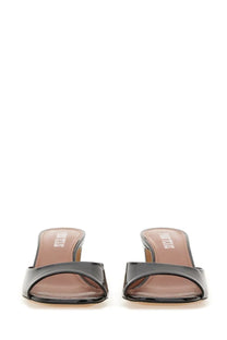 Paris Texas women’s Sandalo Lara black patent leather mules with sleek minimalist design and low heel
