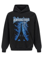 Balenciaga Paris Thunderstorm Hoodie Black