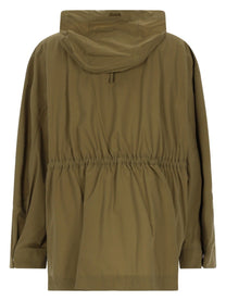Laminar Women's Parka Corto Con Cappuccio Green
