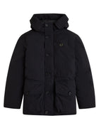 Fred Perry Men's Hooded Parka Padded Black