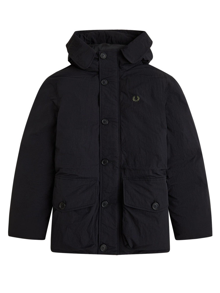 Fred Perry Men's Hooded Parka Padded Black