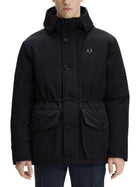 Fred Perry Men's Hooded Parka Padded Black